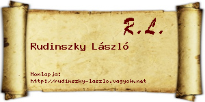 Rudinszky László névjegykártya