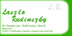 laszlo rudinszky business card